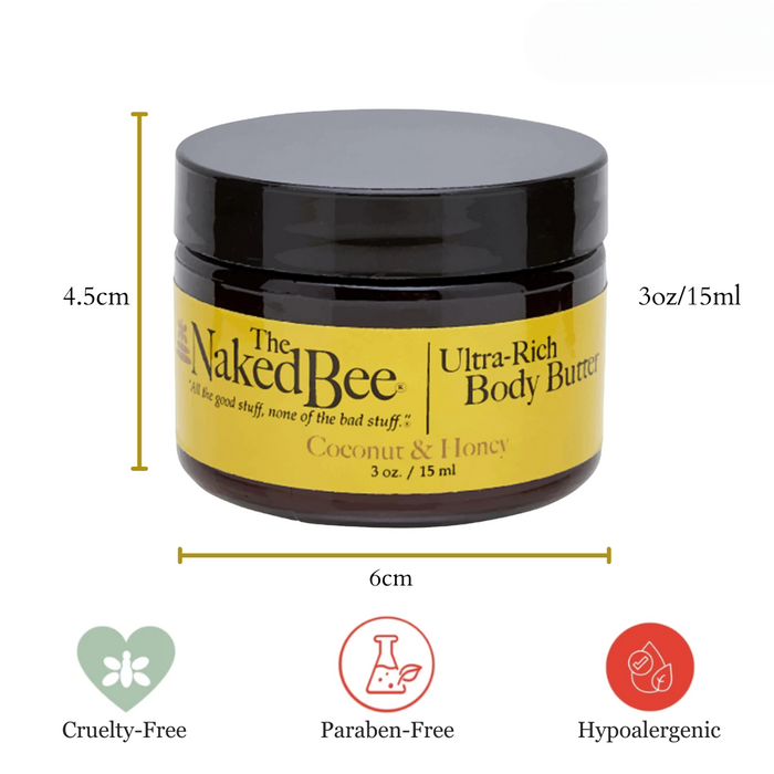 The Naked Bee - Coconut & Honey - Ultra-Rich Body Butter 3oz