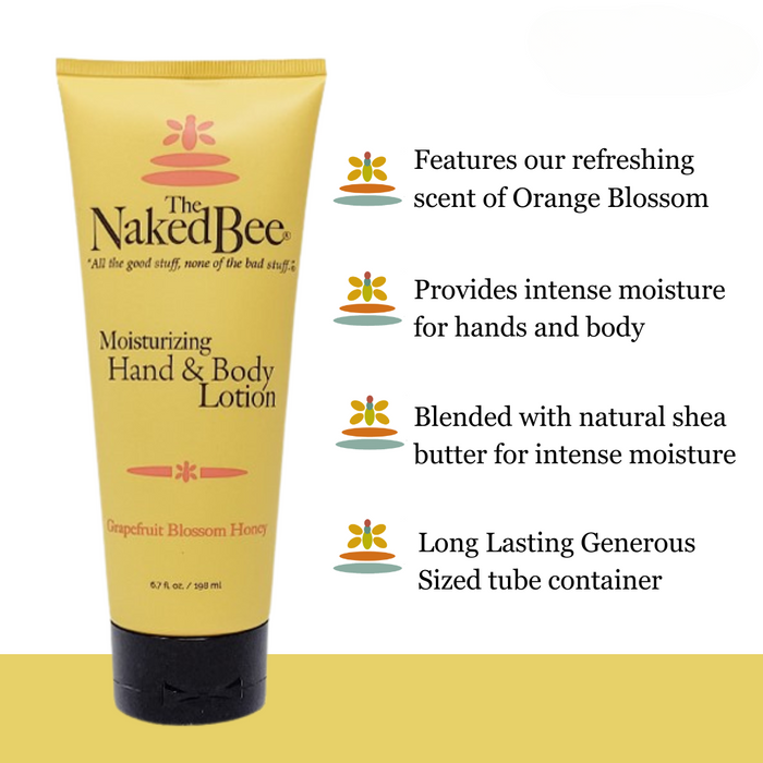 The Naked Bee - Grapefruit Blossom Honey - Hand & Body Lotion 6.7oz