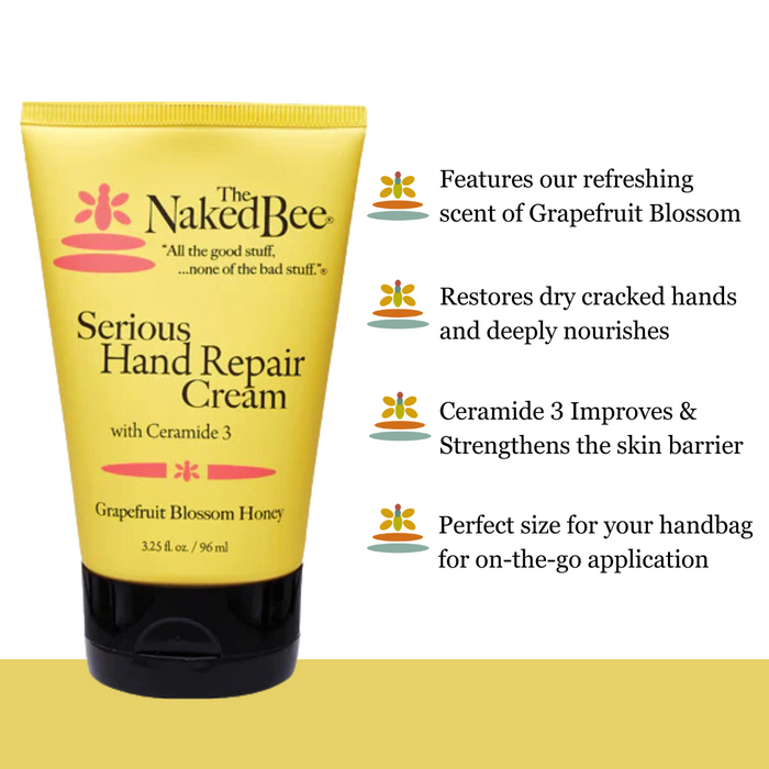 The Naked Bee - Grapefruit Blossom Honey - Serious Hand Repair Cream