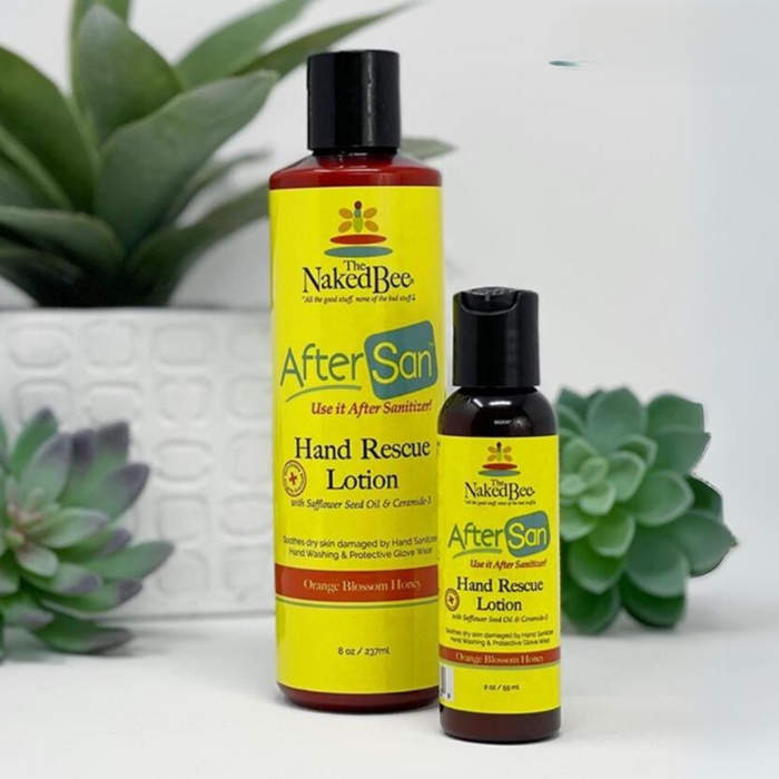 The Naked Bee - Orange Blossom Honey - AfterSan Hand Rescue 8oz