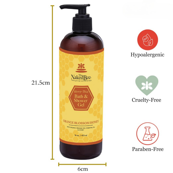 The Naked Bee - Orange Blossom Honey - Bath & Shower Gel 16oz