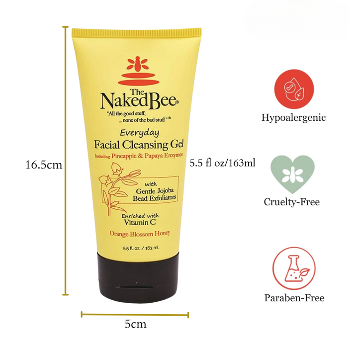 The Naked Bee - Orange Blossom Honey - Everyday Facial Cleansing Gel 5.5oz