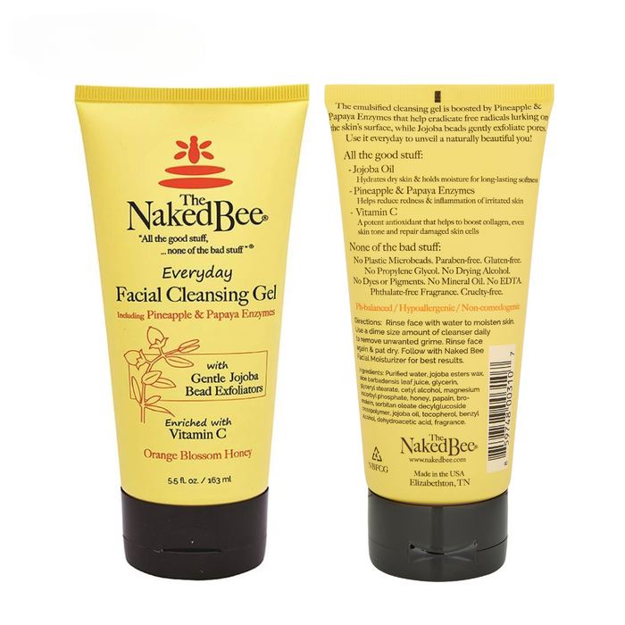 The Naked Bee - Orange Blossom Honey - Everyday Facial Cleansing Gel 5.5oz