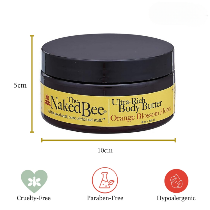 The Naked Bee - Orange Blossom Honey - Ultra Rich Body Butter 8oz