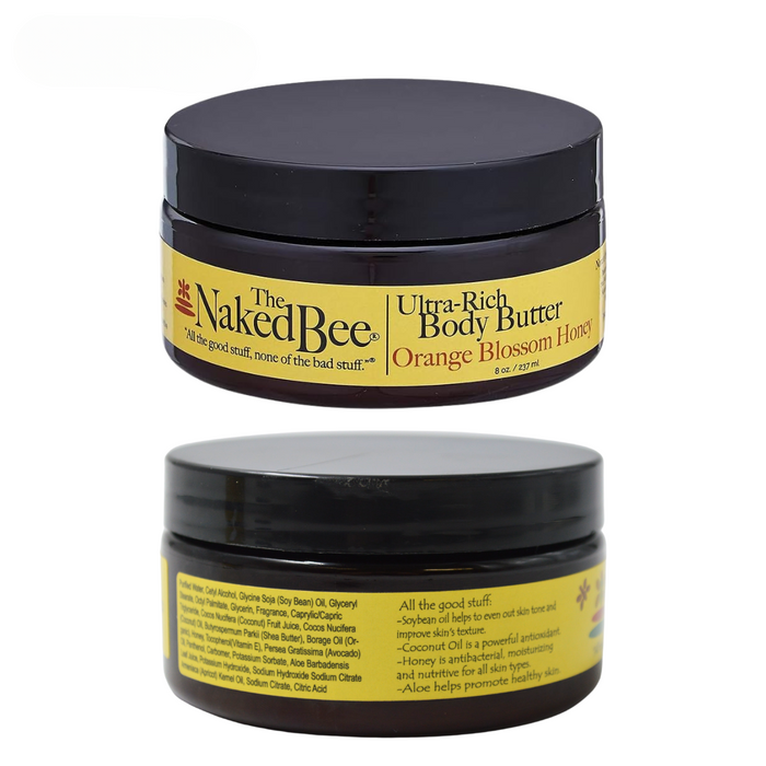 The Naked Bee - Orange Blossom Honey - Ultra Rich Body Butter 8oz