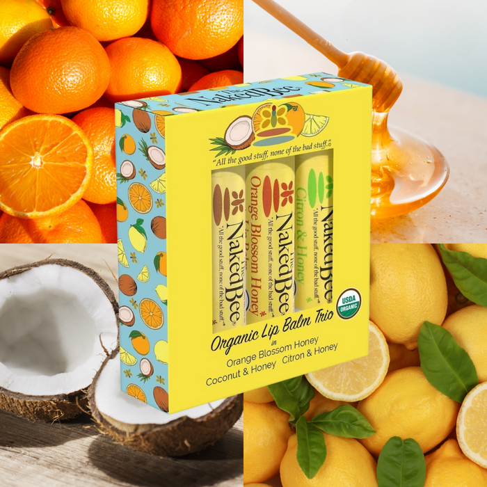 The Naked Bee - Organic Lip Balm Trio