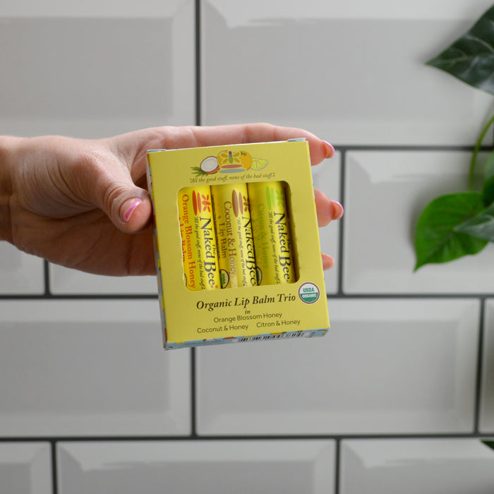 The Naked Bee - Organic Lip Balm Trio