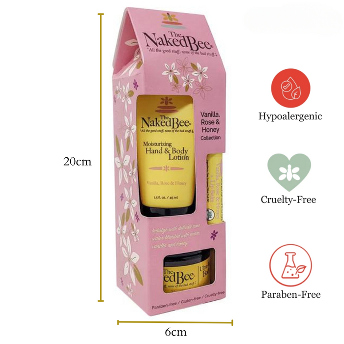 The Naked Bee - Vanilla, Rose & Honey - Gift Collection