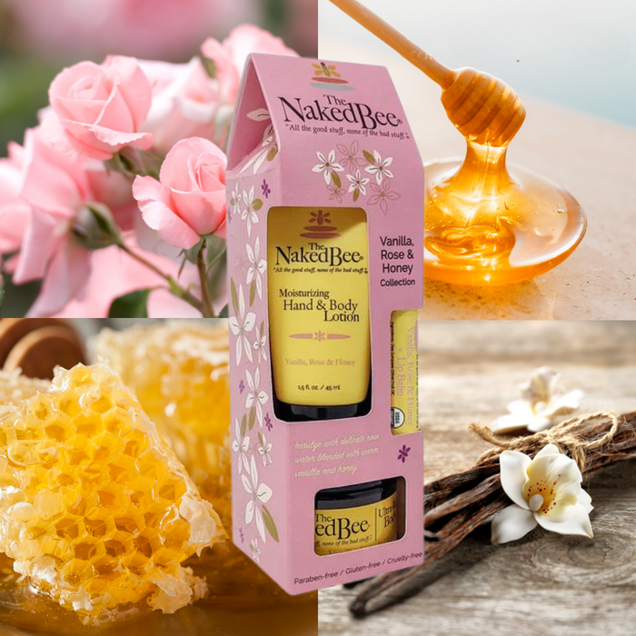 The Naked Bee - Vanilla, Rose & Honey - Gift Collection
