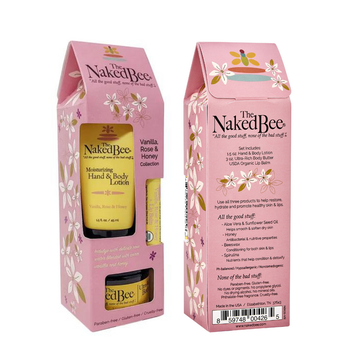 The Naked Bee - Vanilla, Rose & Honey - Gift Collection