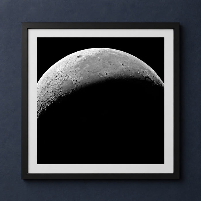 Framed print mockup — The Waning Crescent Moon