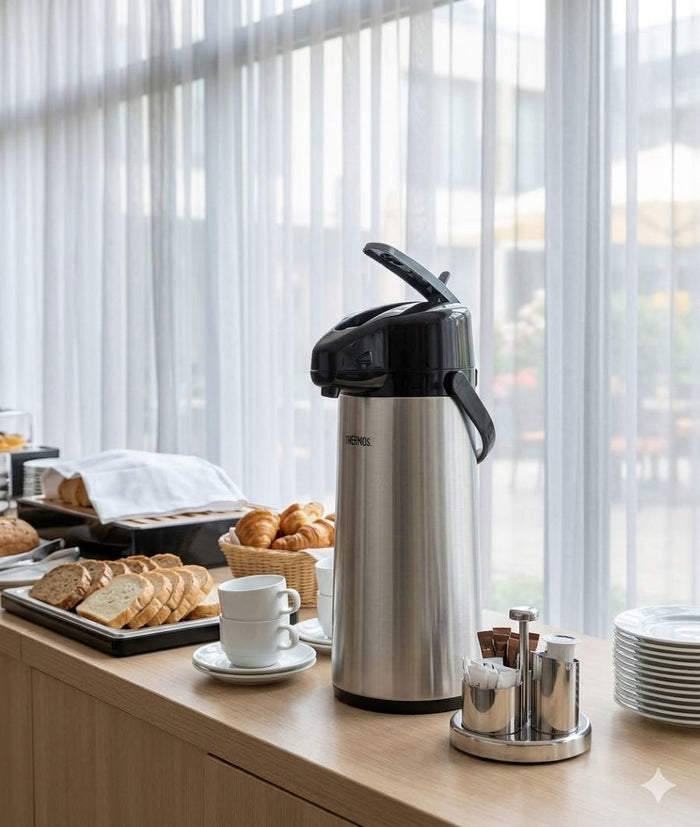 Thermos Thermoskan met Pomp - Pompkan - Isoleerkan - 2.2 Liter
