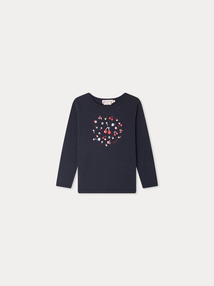 Tidjiane T-shirt with cherry print in organic cotton