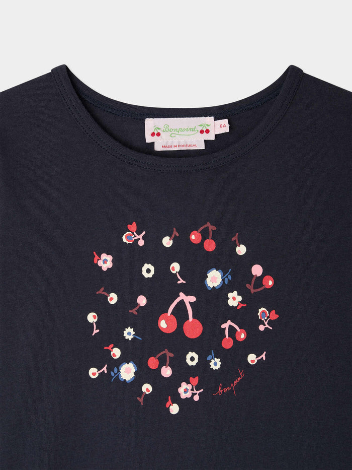 Tidjiane T-shirt with cherry print in organic cotton