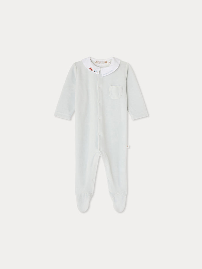 Tilouan pyjamas with embroidered car collar in organic cotton