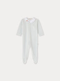 Tilouan pyjamas with embroidered car collar in organic cotton