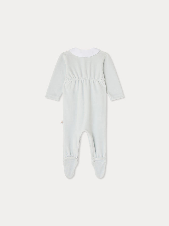 Tilouan pyjamas with embroidered car collar in organic cotton