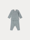 Timi set in blue organic terry cotton