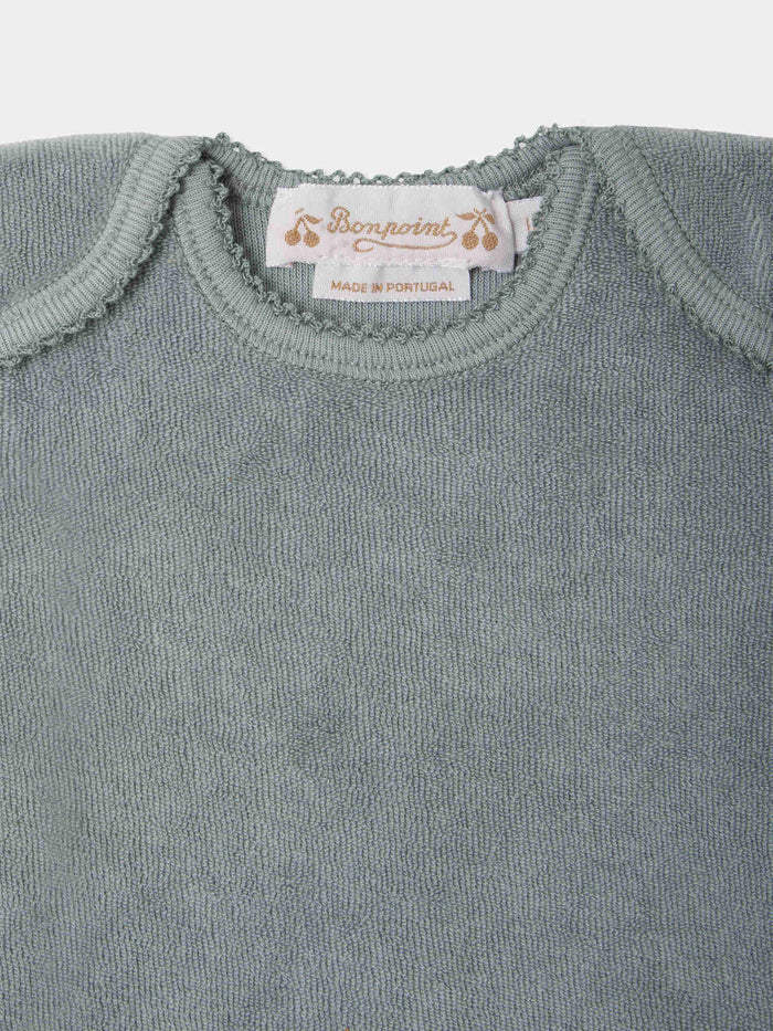 Timi set in blue organic terry cotton