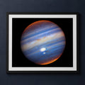 Framed print mockup — Two Storms on Jupiter