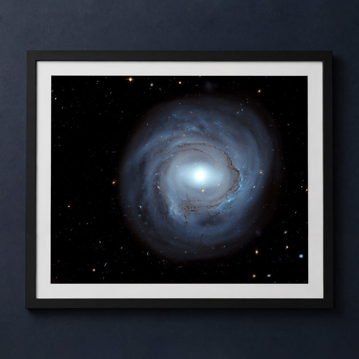 Framed print mockup — Unusual Spiral Galaxy