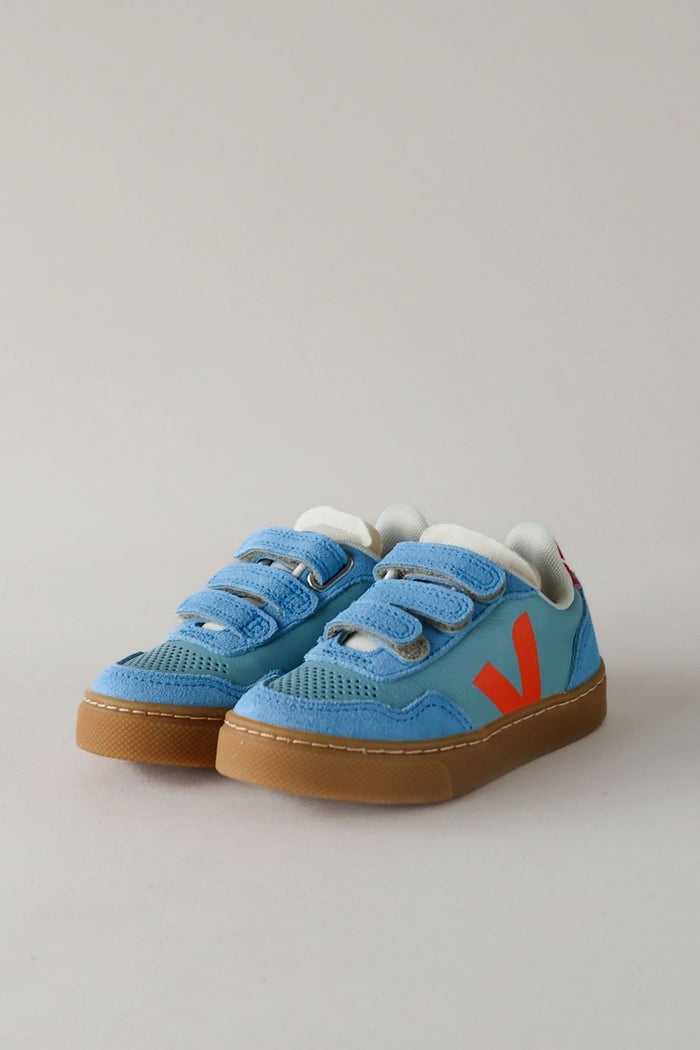 V90 Leather Sneakers - Steel / Fury / Natural