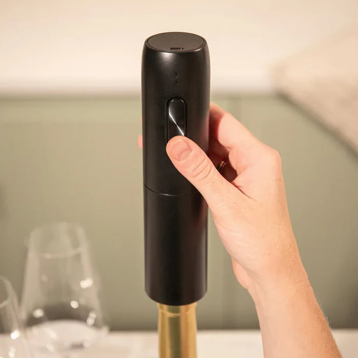 Vacu Vin Elektrische Wijnopener + Foliesnijder - Zwart