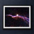 Framed print mockup — Veil Nebula at Kitt Peak