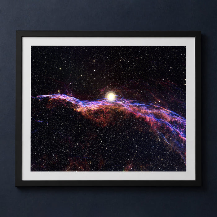 Framed print mockup — Veil Nebula at Kitt Peak