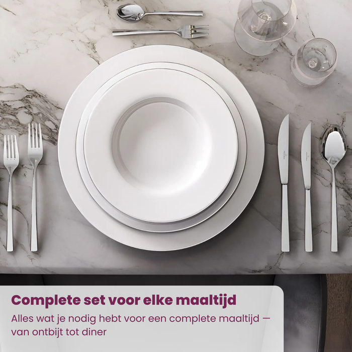 Villeroy & Boch Bestekset Piemont - 18/10 RVS - 4-delig / 1 persoons
