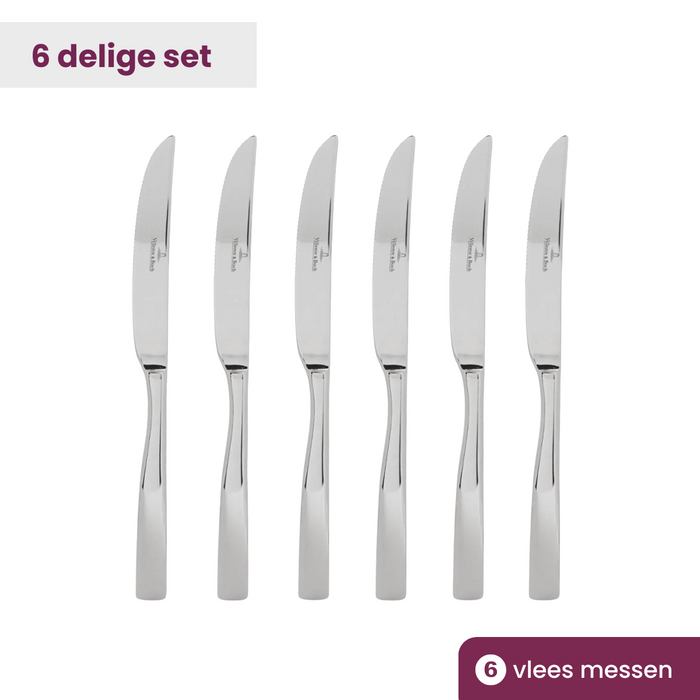 Villeroy & Boch Steakmessenset Piemont - 18/10 RVS - 6-delig