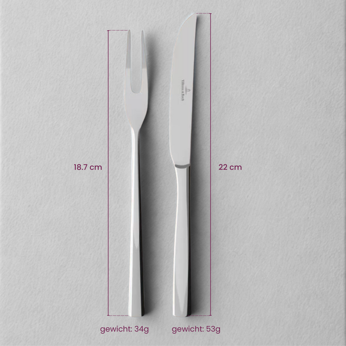 Villeroy & Boch Steakset Piemont -  18/10 RVS - 12-delig