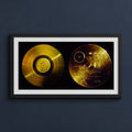 Framed print mockup — Voyager Gold Record Panorama