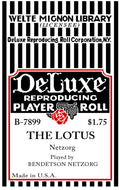 Welte-Mignon No. 7899 - The Lotus - Concert Waltz (composed and pb Netzorg)