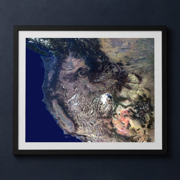 Framed print mockup — Western United States