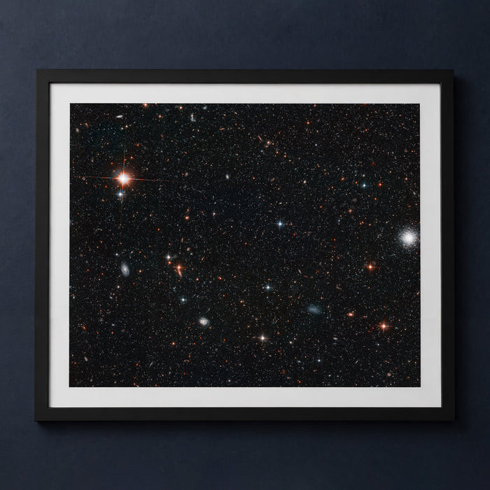 Framed print mockup — Young Stars in Andromeda Halo